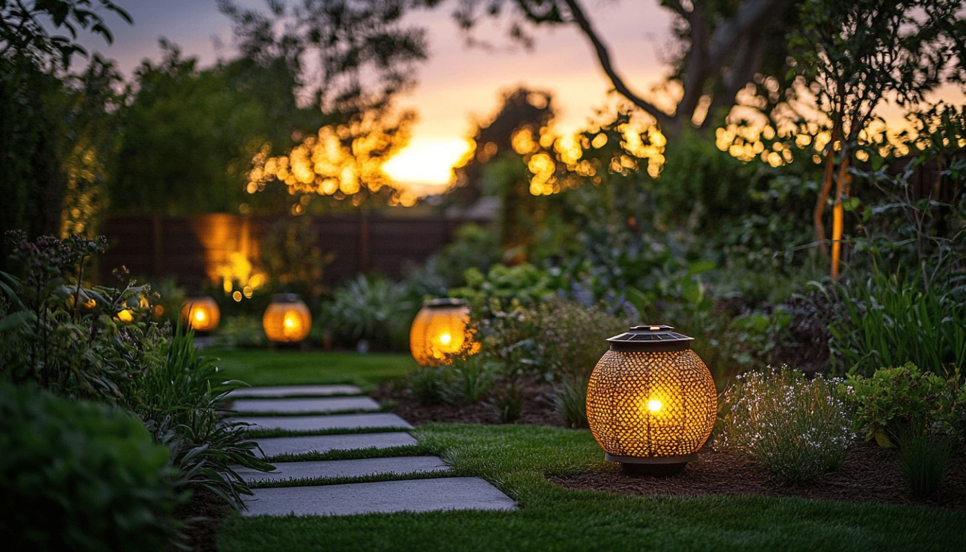 Techniques d'éclairage de jardin économiques et durable pour une ambiance chaleureuse